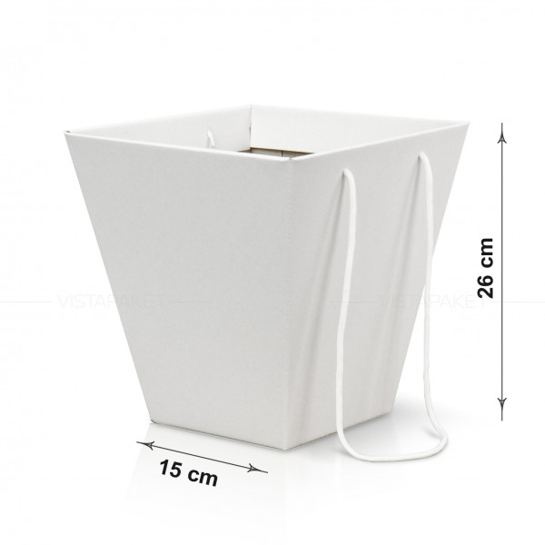 Caja blanca de almacenamiento y transporte de flores