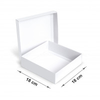 Caja blanca 18 x 18 x 5 cm