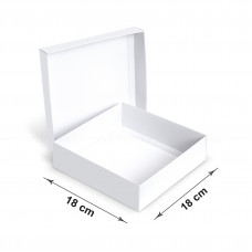 Caja blanca 18 x 18 x 5 cm
