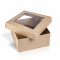 Caja kraft 20 x 20 x 10 cm con ventana transparente
