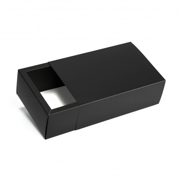 Caja negra 27 x 18 x 9 cm deslizada