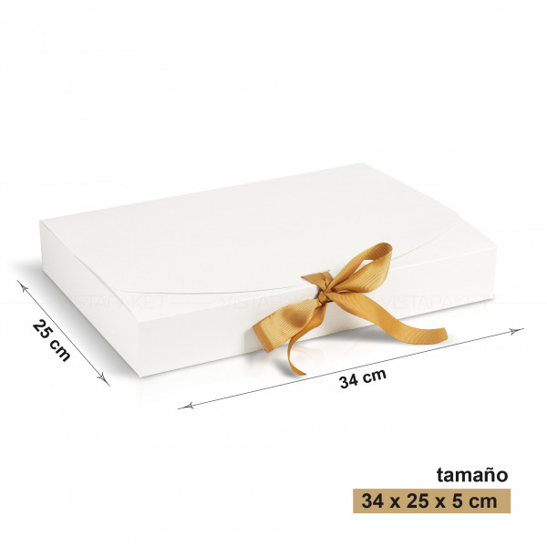 Caja blanca 34 x 25 x 5 cm