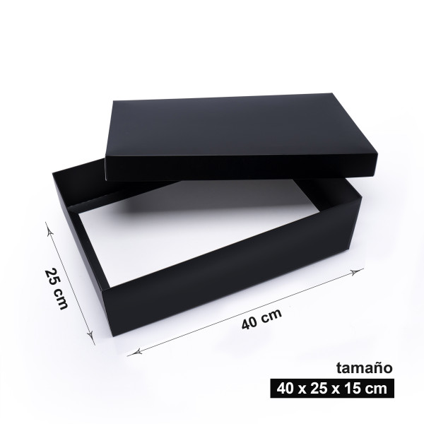 Caja de color negro 40 x 25 x 15 cm