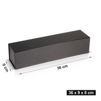 Caja de color negro 36 x 9 x 8 cm