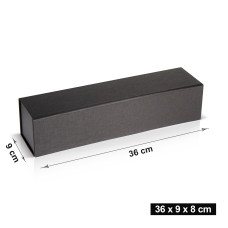 Caja de color negro 36 x 9 x 8 cm