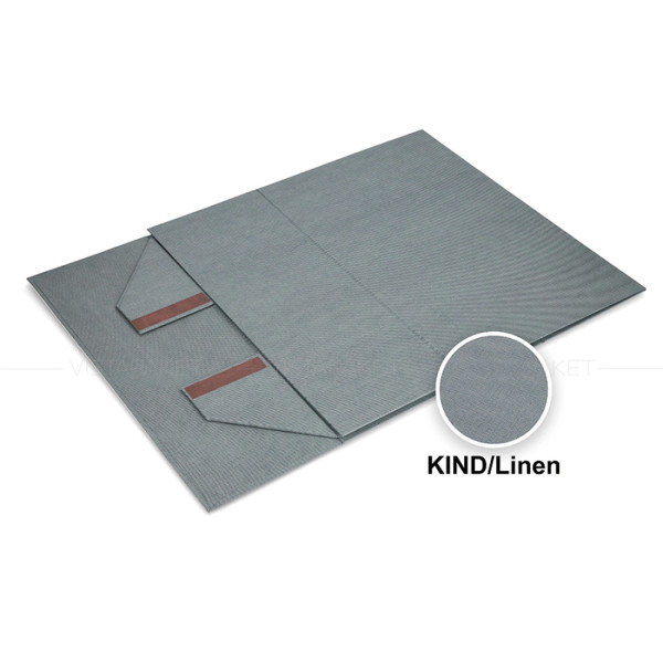 Caja gris 40 x 25 x 15 cm con imán