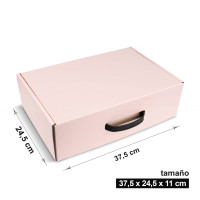 Caja de color roso 36 x 24 x 11 cm