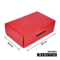 Caja roja 36 x 24 x 11 cm
