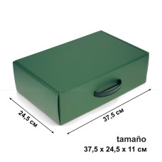 Caja verde 36 x 24 x 11 cm