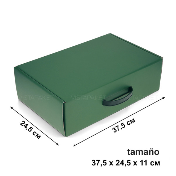 Caja verde 36 x 24 x 11 cm