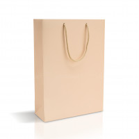Bolsa de papel crema 35x12x40 cm Vertical