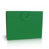 Bolsa de papel verde 45x15x33 cm Horizontal