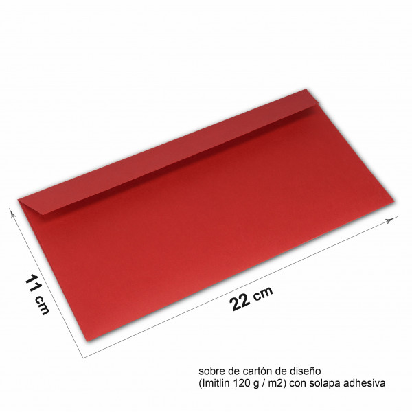Sobre de papel 22 x 11 cm