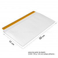 Sobre de papel 22 x 11 cm