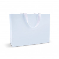 Bolsa de papel azul 40x12x30 cm Horizontal