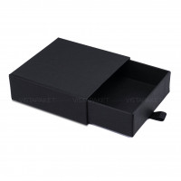 Caja de color negro deslizante 9 x 9 x 3 cm