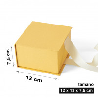 Caja de color oro 12 x 12 x 7,5 cm