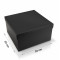 Caja negra 24 x 24 x 12 cm con tapa