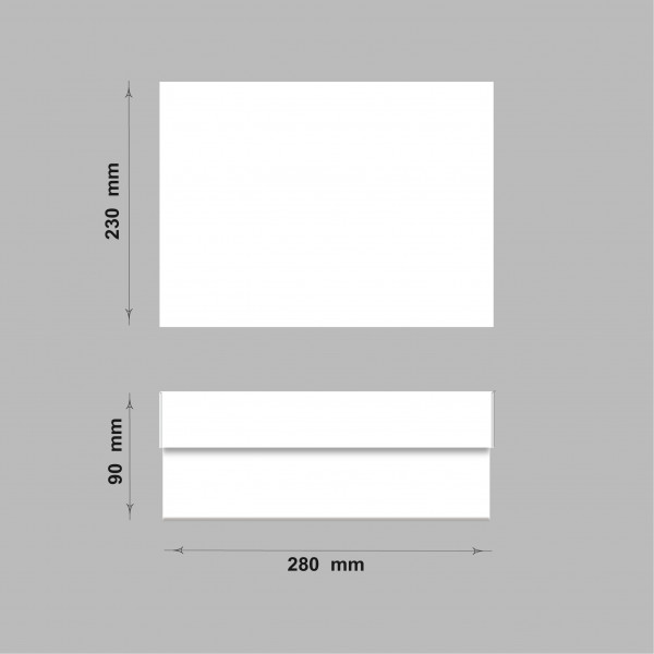 Caja blanca 28 x 23 x 9 cm