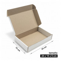Caja  blanca 24,5 x 15,5 x 5 cm