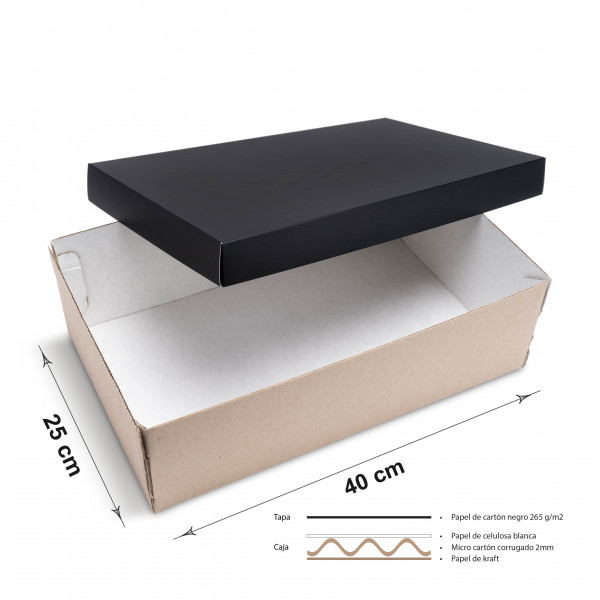 Caja blanca 40 x 25 x 12 cm