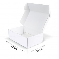 Caja de color blanco 45 x 30 x 15 cm