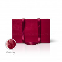 Bolsa de papel vino 38x24x14 cm Embossing, estructura 12 Horizontal