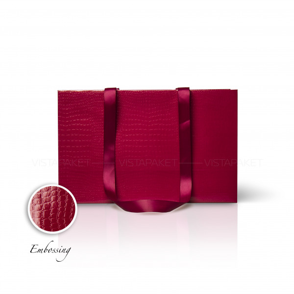 Bolsa de papel vino 38x24x14 cm Embossing, estructura 12 Horizontal