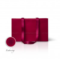 Bolsa de papel vino 38x24x14 cm Embossing, estructura 18 Horizontal