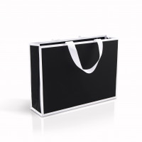 Bolsa de papel negro 35x9x25 cm Horizontal