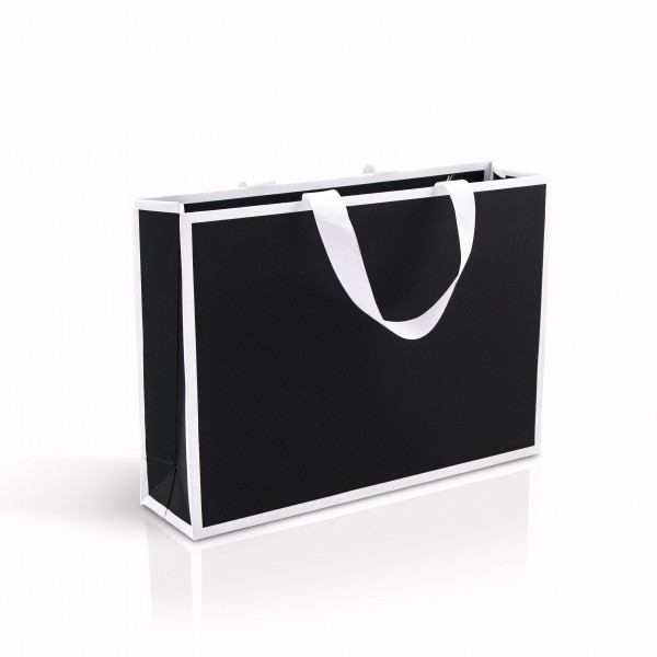 Bolsa de papel negro 35x9x25 cm Horizontal