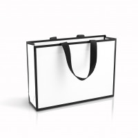 Bolsa de papel blanco 35x9x25 cm Horizontal