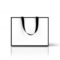 Bolsa de papel blanco 40x12x30 cm Horizontal
