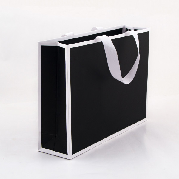 Bolsa de papel negro 35x9x25 cm Horizontal