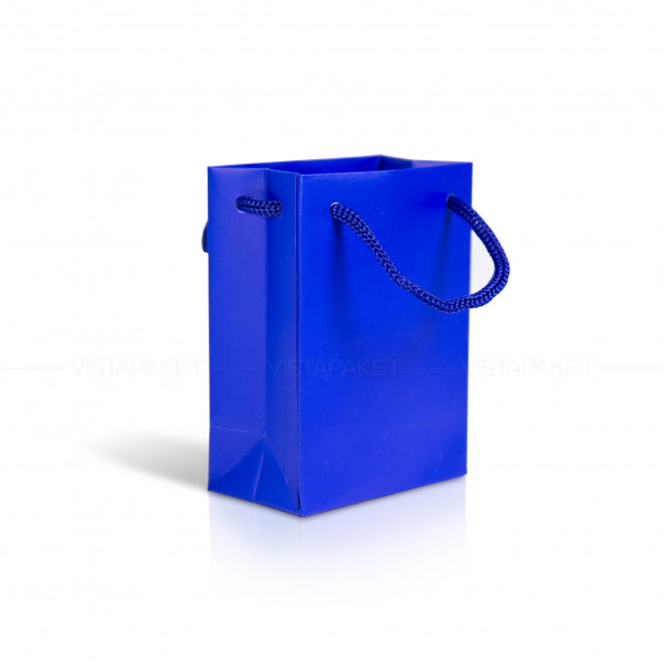 Bolsa de papel azul 9x5x12 cm Verical