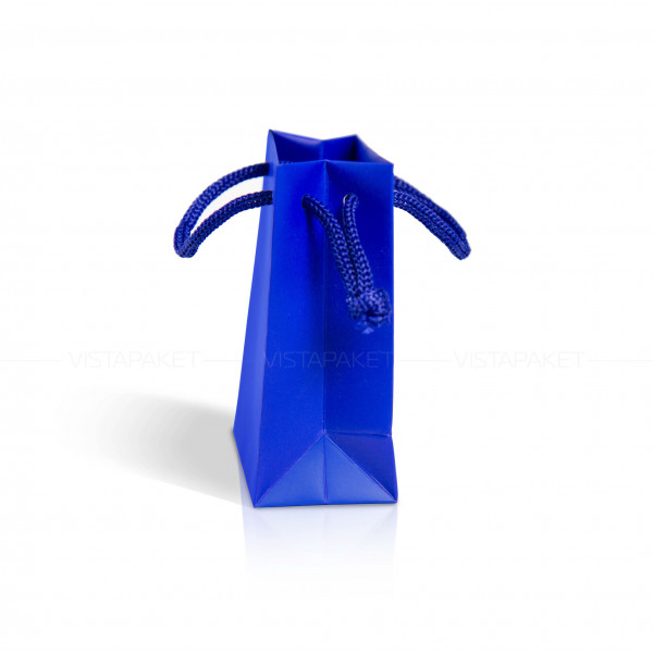 Bolsa de papel azul 9x5x12 cm Verical