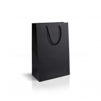 Bolsa de papel negro 15x8x23 cm Vertical