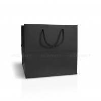 Bolsa de papel negro 19x18x18 cm Cuadrado