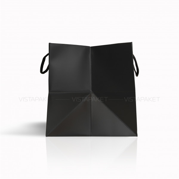 Bolsa de papel negro 19x18x18 cm Cuadrado