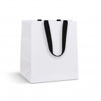 Bolsa de papel blanco 19x18x28,5 cm Vertical