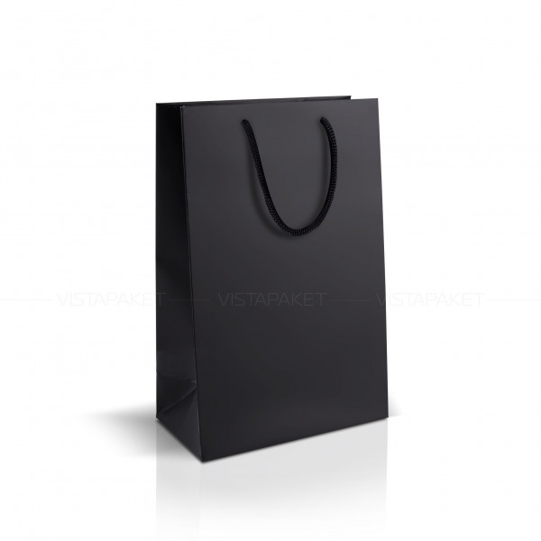Bolsa de papel negro 25x9x35 cm Vertical