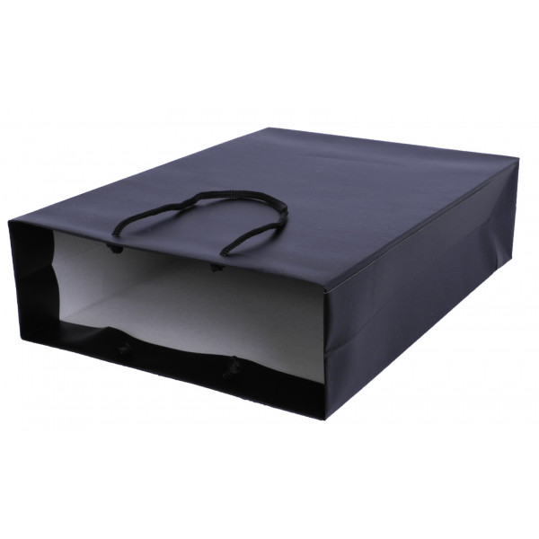 Bolsa de papel negro 25x9x35 cm Vertical