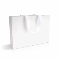 Bolsa de papel blanco 35x9x25 cm Horizontal