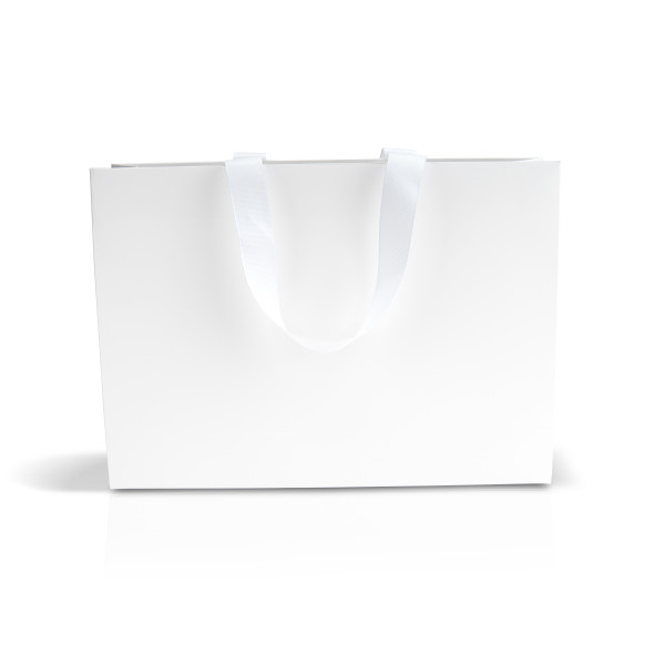 Bolsa de papel blanco 35x9x25 cm Horizontal