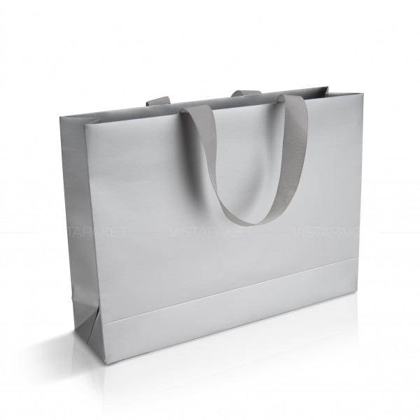 Bolsa de papel gris 35x9x25 cm Horizontal