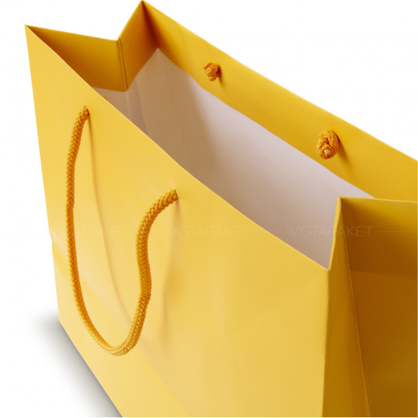 Bolsa de papel Amarillo 38x14x24 cm Horizontal