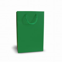 Bolsa de papel verde 15x8x23 cm