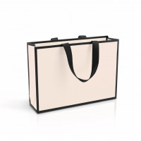 Bolsa de papel crema 35x9x25 cm Horizontal